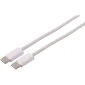 S/CONN USB-C Ladekabel, 2.0, 240W, weiß, Textil, 3m