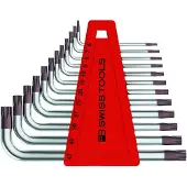 PB Swiss Tools Winkelschraubendreher-Satz, für TX, verchromt, 12-teilig
