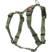 Flamingo Hundegeschirr Ziggi H-Form Größe M 45-65 cm Nylon verstellbar Kaki 20 mm