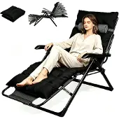Merkloos Ergonomischer, klappbarer Liegestuhl für Garten und Terrasse