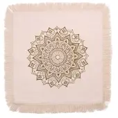 Ancient Wisdom Kissen mit Lotus-Mandala-Motiv - 60x60 cm - Bronze