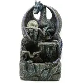Ancient Wisdom Innenbrunnen – Drache, Kristallkugel und Wasserrad, 35 cm