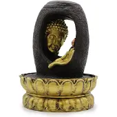 Ancient Wisdom Tischbrunnen – 30 cm – Goldener Buddha und Vitarka Mudra