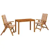 Syfax Garden Dining Set Natur Massivholz Akazie