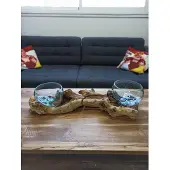 Ancient Wisdom Glasplatte auf doppelter, extra großer Halterung – 70 cm