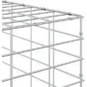 vidaXL Gabione mit 5 mm Draht und 5x10 cm Maschen 550x10x100 cm