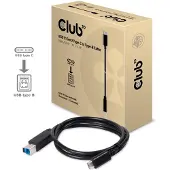 Club 3D CLUB3D USB 3.1 Gen2 Type-C auf Type-B Kabel 1M. Stecker/Stecker, 1 m, USB 3.1 Gen2 Type C, USB B, Schwarz