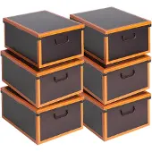 OEM 6 Aufbewahrungsboxen mit Deckel, Karton, 40x50x25 cm, Punkte-Design