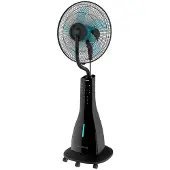 OEM Fußbodenventilator 90 W, oszillierend, leise, 3 Stufen, Timer, schwarz