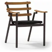 Xl Moebel Gmbh Modernes Gartentisch-Set mit 6 Stühlen in Schwarz und Holzoptik
