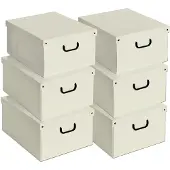 OEM 6 Aufbewahrungsboxen mit Deckel, Karton, 39x50x24 cm, Punkte-Design