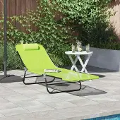 Merkloos Faltbarer Liegestuhl aus Textilene für Garten und Terrasse