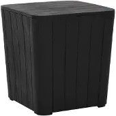Syfax Gartentisch mit Abnehmbarer Tischplatte Schwarz Polypropylen