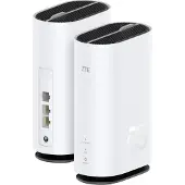 ZTE G5C, Wi-Fi 6 (802.11ax), Dual-Band (2,4 GHz/5 GHz), Ethernet/LAN, 5G, Weiß, Tabletop-Router
