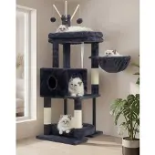Merkloos Kratzbaum Katzenkratzbaum Kletterbaum - Rauchgrau - Für Wohnzimmer und Katzenecke