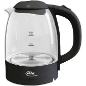 Elta Glaswasserkocher Wasserkocher schwarz 1L