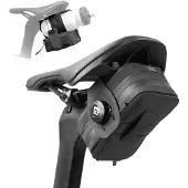 Merkloos Fahrradsatteltasche Satteltasche Radtasche - 0,8 Liter - Wasserdicht - Schwarz - Für MTB und Rennrad