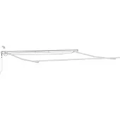 Syfax Markisenrahmen mit LED-Lichtleisten Weiß 400 x 350 cm Aluminium