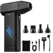 LTPRTZ Elektrische Gebläse – Mini-Gebläse – Reinigung von Elektronik – 3 Geschwindigkeitsstufen – 6000 mAh – Schwarz
