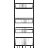 LTPRTZ Kräuterecke – Aufbewahrungsregal – Küchenorganizer – Ohne Bohren – 92 cm hoch – Schwarz