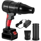 LTPRTZ Accu-Blasegerät – Kabelloses Blasegerät – Für die Gartenreinigung – Leistungsstarker Luftstrom – 21 Volt – Schwarz