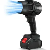 LTPRTZ Mini-Turbo-Blasebalg – Kabelloser Laubbläser – Für schnelle Reinigung – Bürstenmotor – 1300-mAh-Akku – Schwarz