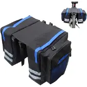 Markenlos Gepäckträgertasche Fahrrad Doppeltasche wasserdicht 30 Liter PVC Blau