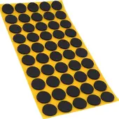 LTPRTZ 50 Stück - Ø 20 mm - Schwarz - Möbelgleiter