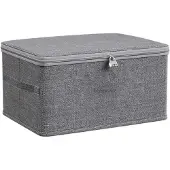 LTPRTZ Verriegelbarer Aufbewahrungsbehälter – Kombination Schloss – Sichere Aufbewahrung – Zusammenklappbar & Stapelbar – 30x20x14 cm – Grau