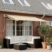Syfax Markisenersatzstoff Creme 350 x 250 cm Polyester