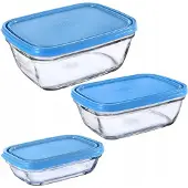 Duralex Freshbox Glas-Vorratsdosen Set 3 Stück