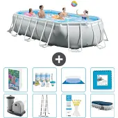 Intex Prism Frame Pool Oval - 503x274x122 cm - 7-teilig S536
