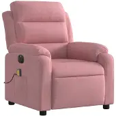 Syfax Massagesessel Elektrisch Rosa Samt