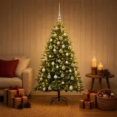 Syfax Künstlicher Weihnachtsbaum mit Kugel 150 cm 150 LEDs