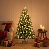 Syfax Künstlicher Weihnachtsbaum mit Kugel 120 cm 150 LEDs