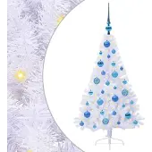 Syfax Künstlicher Weihnachtsbaum Weiß 120 cm PVC und Stahl