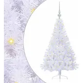 Syfax Künstlicher Weihnachtsbaum Weiß 120 cm PVC und Stahl