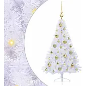 Syfax Künstlicher Weihnachtsbaum Weiß 120 cm PVC und Stahl