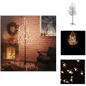 vidaXL LED-Baum mit Kirschblüten Warmweiß 200 LEDs 180 cm - Weihnachtsbäume