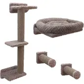 Dripio Katzen-Kletterwand Monte Alpi, 4-teilig, grau