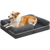 Dripio Hundebett orthopädisch, 91x71x25 cm, waschbar, Schiefergrau