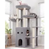 Merkloos Kratzbaum Katzenkratzbaum Kletterbaum - Lichtgrau - Modell HCT055W