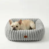 Dripio Hundebett für kleine und mittlere Hunde, Grau, M