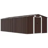 vidaXL Gerätehaus 257x580x181 cm Metall Braun