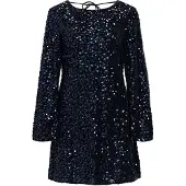 Object Pailletten Minikleid Blau L