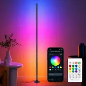 OEM RGB Stehlampe 120 cm, dimmbar, App & Fernbedienung, Musik-Sync