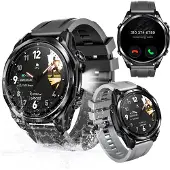Doogee ANYWISE W1 Lite 1,43" AMOLED Smartwatch, Bluetooth, 170+ Sportmodi, 5 ATM, 12 Tage Akkulaufzeit, Schwarz