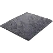Kleine wolke Badematte "»Saturn«, Badvorleger, Badezimmer Teppich", grau (anthrazit), H:25mm, Polyacryl, Badematten, Badematte, Badteppich, Uni Farben, modernes Design, Hoch-Tief Effekt