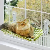 Dripio Katzen-Fensterliege faltbar, grün, M, bis 18 kg, mit Saugnäpfen