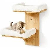 Dripio Katzen-Kletterwand-Set aus Massivholz mit Plüschbett und Sisalmatte